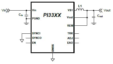 Vicor PI33XX integrated ZVS buck regulator